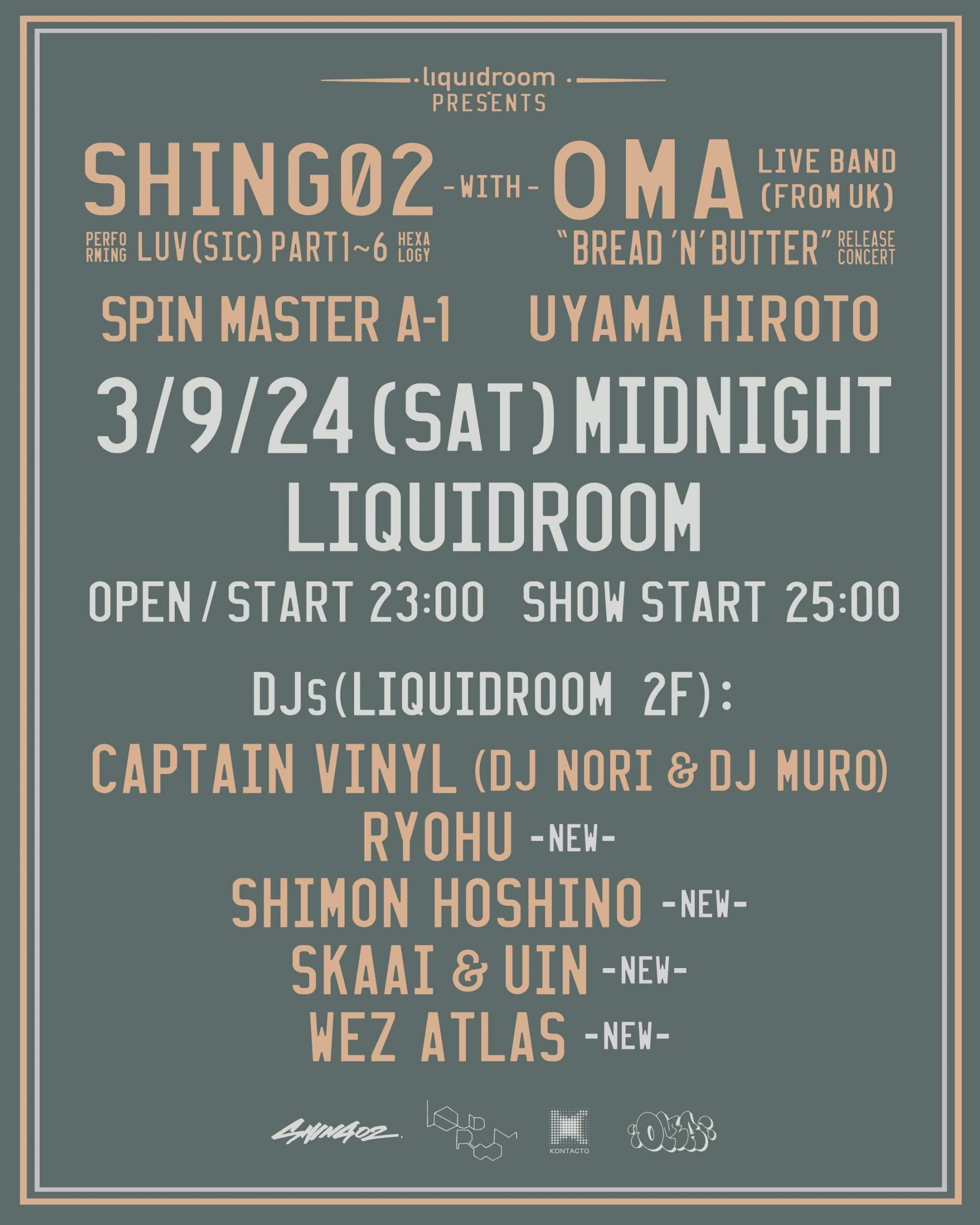 liquidroom presents</br>[Shing02 & OMA Live showcase]